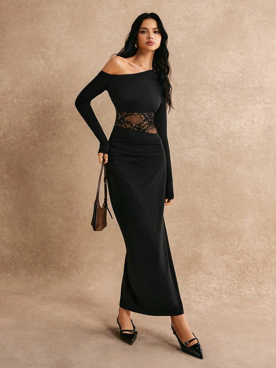 Poéselle long sleeves patchwork elegant