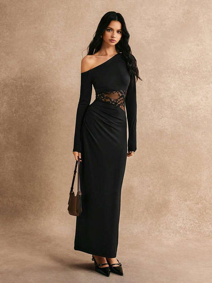 Poéselle long sleeves patchwork elegant