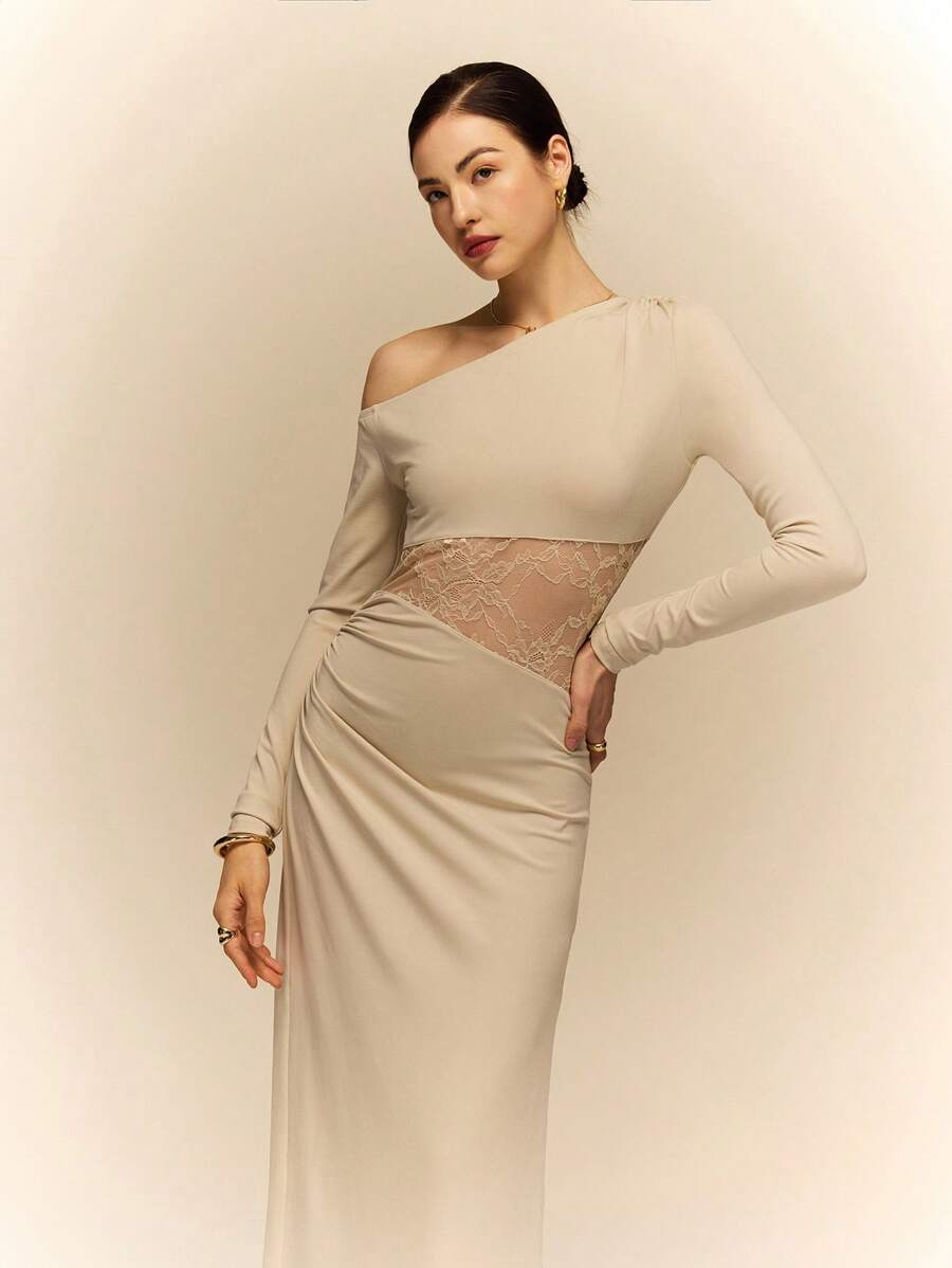 Poéselle long sleeves patchwork elegant