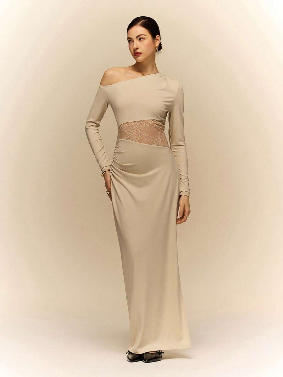 Poéselle long sleeves patchwork elegant