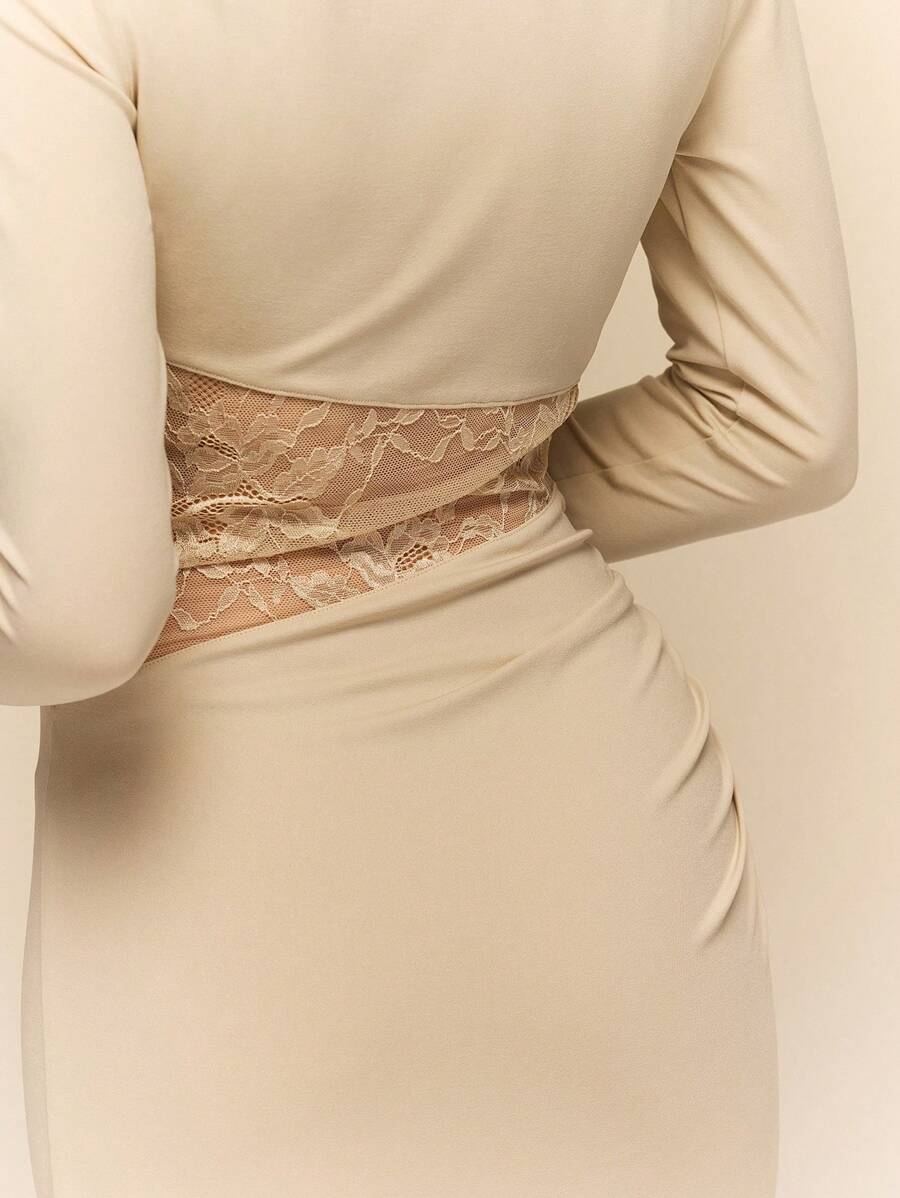 Poéselle long sleeves patchwork elegant