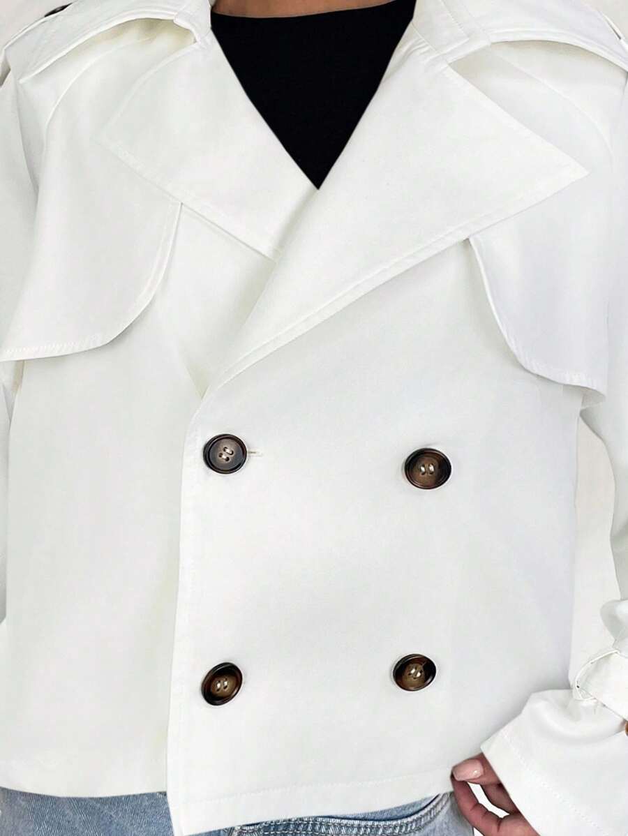 Women's casual double-breasted trench coat