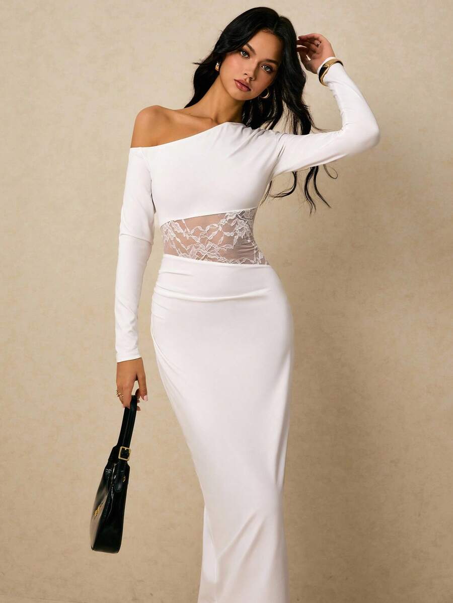 Poéselle long sleeves patchwork elegant