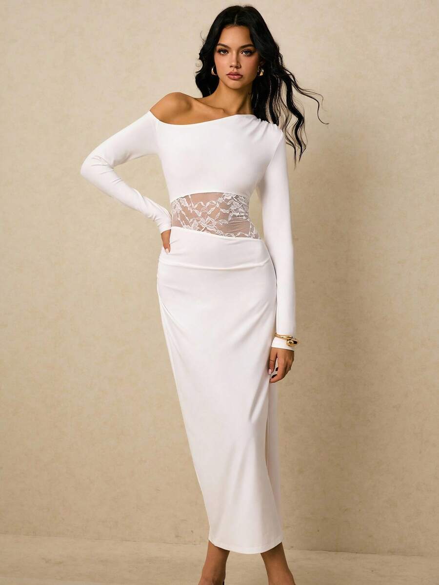 Poéselle long sleeves patchwork elegant