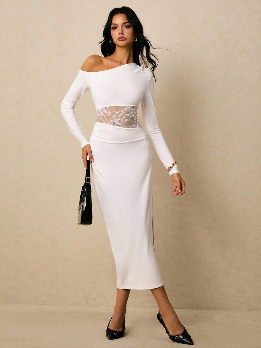 Poéselle long sleeves patchwork elegant