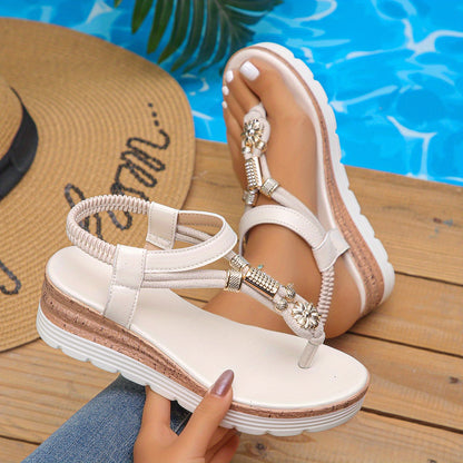 New summer women's sandals with thick soles and open toe