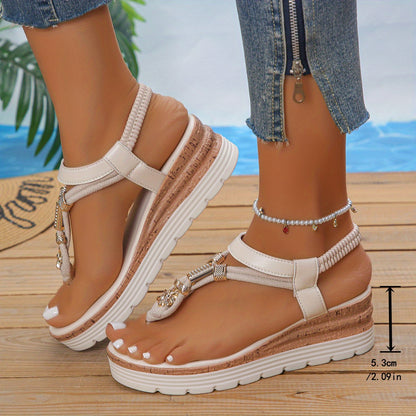 New summer women's sandals with thick soles and open toe