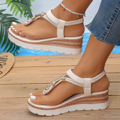 New summer women's sandals with thick soles and open toe