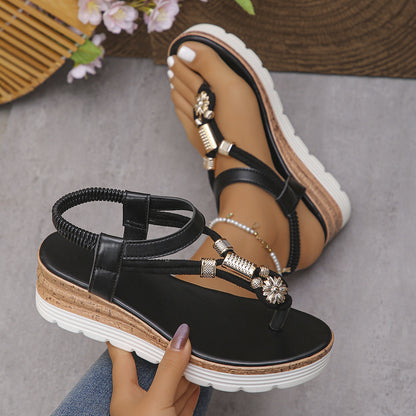 New summer women's sandals with thick soles and open toe