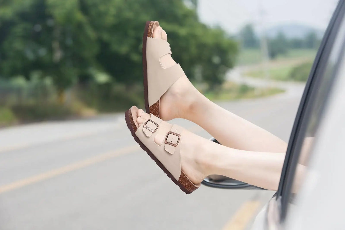 Crestar Women's Cork Footbed Slide Sandal