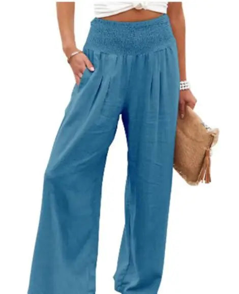 Women's casual pants with drawstring