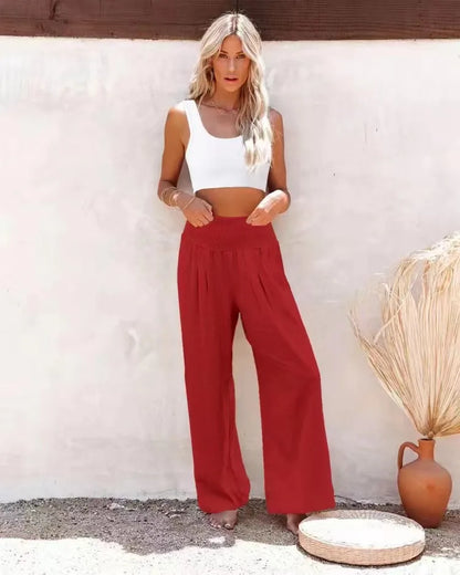 Women's casual pants with drawstring