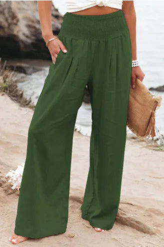 Women's casual pants with drawstring