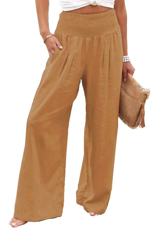 Women's casual pants with drawstring