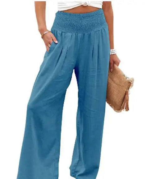 Women's casual pants with drawstring