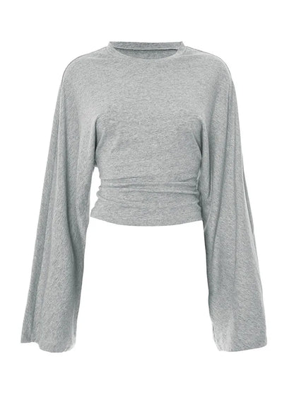 Monochromatische Crop Top Casual