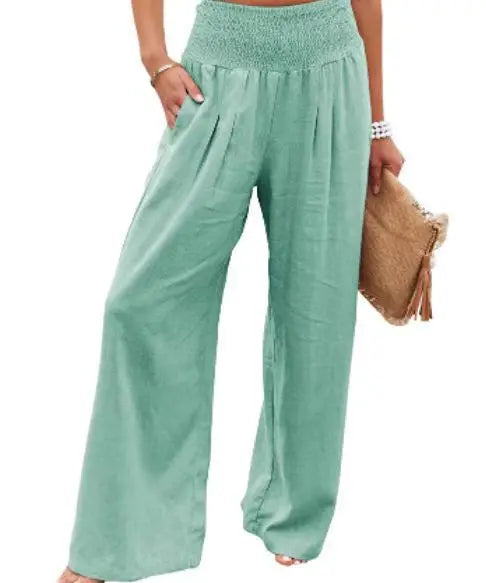 Women's casual pants with drawstring
