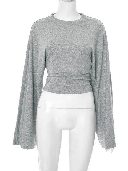 Monochromatische Crop Top Casual