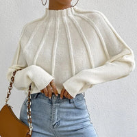 Women's Knitted Half-Height Collar Sweater
