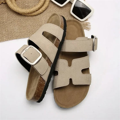 Summer Women Slippers Casual Buckle Flat Sandals