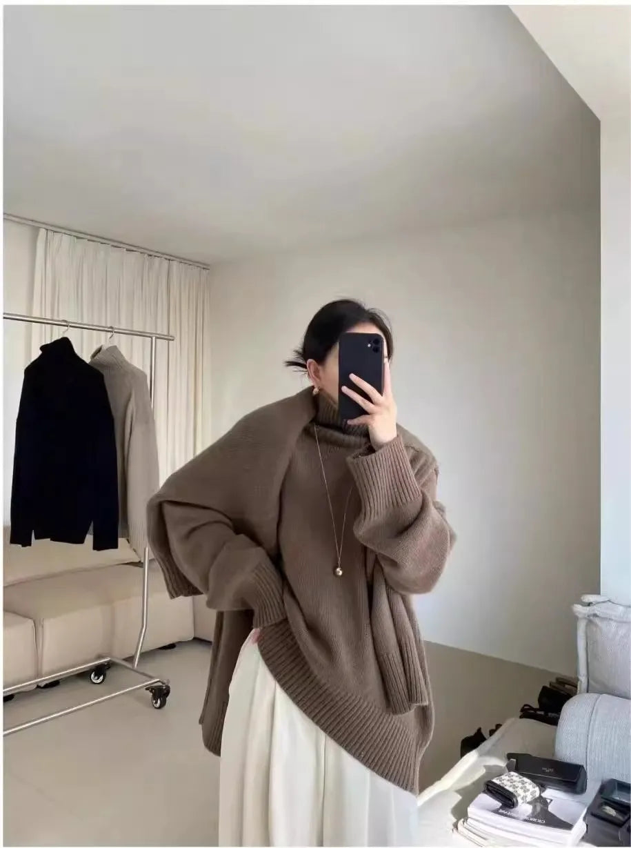 cashmere sweater for women high-neck sweater