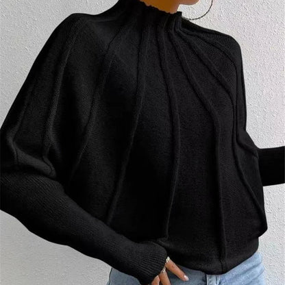 Women's Knitted Half-Height Collar Sweater