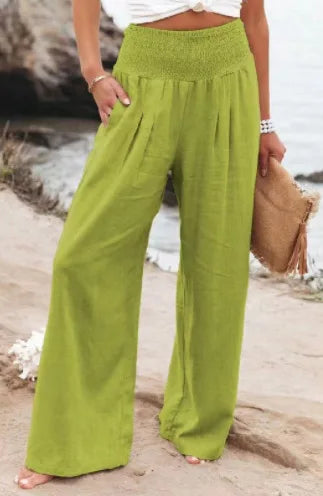 Women's casual pants with drawstring