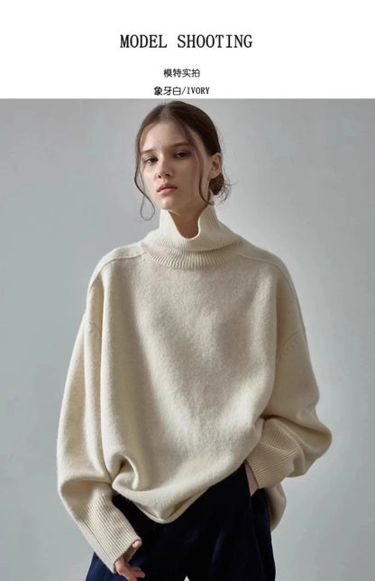 cashmere sweater for women high-neck sweater