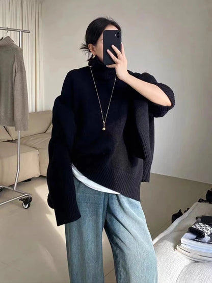 cashmere sweater for women high-neck sweater